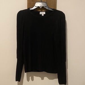 Evereve Classic Black Long Sleeve Blouse